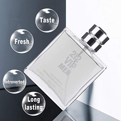 Perfume para Hombres, Eau de Toilette para Perfume Clásico y Sándalo Fragancia masculina Perfume para Caballeros Fresh Fragancia Gentleman - 100ml / 3.3oz(gris claro)