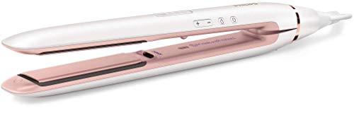 Philips HP8372/00 - Plancha profesional de pelo, con placas de alisado flotantes, función iónica, color blanco