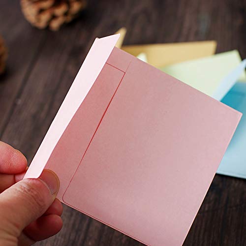 PInerxuz - 10Pcs sólida simple papelería cuadrado del color de sobres Oficina bolsa de papel