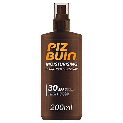 Piz Buin Moisturising Protector Solar en Spray, SPF 30, Protección Alta - 200 ml