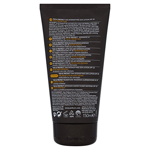 Piz Buin Protección Solar, Loción Solar Tan & Protect Intensificadora del Bronceado SPF 30, Protección Alta, 150 ml