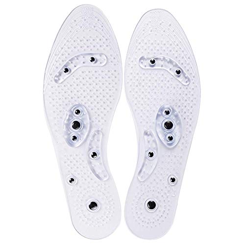 Plantillas de gel Transparente magnética ortopédico Plantillas desodorierende Breathable sweatpr impermeable (Hombres (39-45))