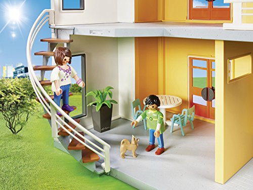 PLAYMOBIL City Life Casa Moderna, con Efectos de Luces y Sonido, a Partir de 4 Años (9266)