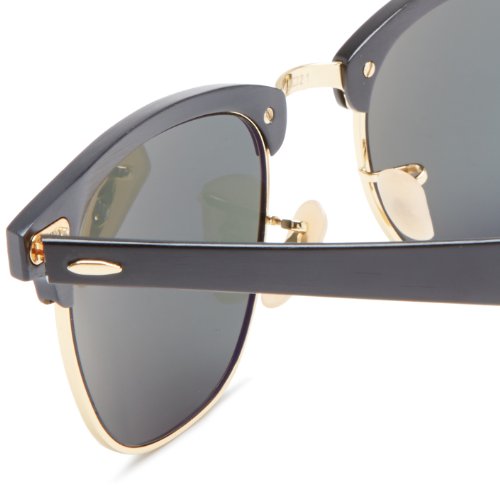 Ray-Ban Clubmaster Aluminum, Gafas de Sol Unisex-Adulto, Black/Arista, 51mm