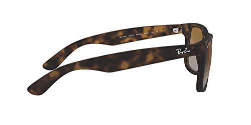 Ray-Ban Justin Classic Gafas de Sol, Marrón (Tortoise Brown Gradient), 55 mm Unisex-Adulto