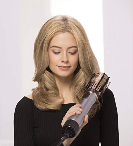 Remington Keratin Protect AS8810 - Moldeador de pelo y Cepillo Térmico, Cerámica, Keratina y Aceite de Almendra, 1000 W, Gris