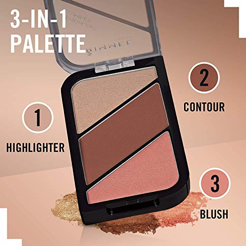 Rimmel London Kate Sculpting Palette Paleta de Maquillaje Tono 1 Golden Sands, 18,5 g