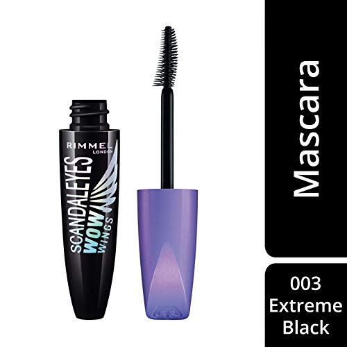 Rimmel London Scandaleyes Wow Wings Máscara de Pestañas Tono Extreme Black - 26 gr