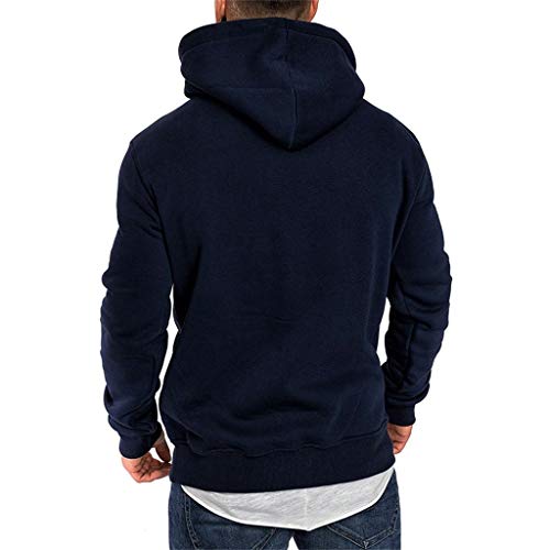 riou Sudadera Hombres Suelto Hoodie Deportes Casual Manga Larga Sudadera con Capucha Top Blusa Otoño Invierno Chándales Western Yoga Corbata Pullover