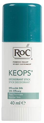 RoC - KEOPS Desodorante en barra - 24 horas - Antitranspirante - Protección duradera - Para todo tipo de piel - Libre de alcohol, fragancias y sales de aluminio - 40 ml