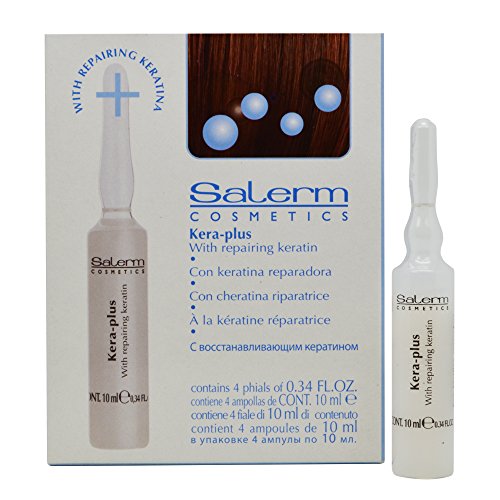 Salerm Kera-plus with Repairing Keratin 4x10 Ml Phials by Salerm