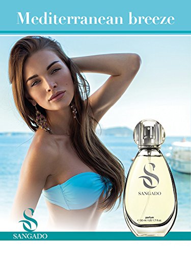 SANGADO Brisa Mediterránea Perfume para Mujeres, Larga Duración de 8-10 horas, Olor Lujoso, Floral Frutal, Francesas Finas, Extra Concentrado (Parfum), Spray de 50 ml, Un Gran Regalo Para Mujeres