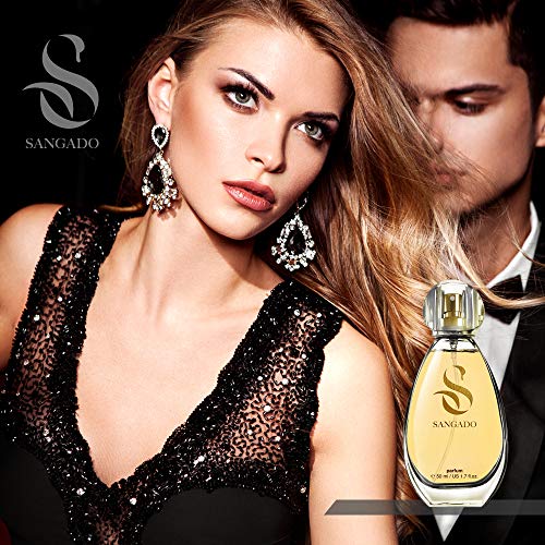 SANGADO Oro Puro Perfume para Mujeres, Larga Duración de 8-10 horas, Olor Lujoso, Floral Frutal, Francesas Finas, Extra Concentrado (Parfum), Spray de 50 ml, Un Gran Regalo Para Mujeres