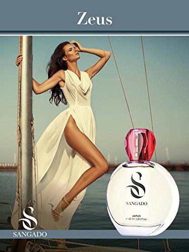 SANGADO Zeus Perfume para Mujeres, Larga Duración de 8-10 horas, Olor Lujoso, Almizcle Floral Amaderado, Francesas Finas, Extra Concentrado (Parfum), Spray de 60 ml, Un Gran Regalo Para Mujeres