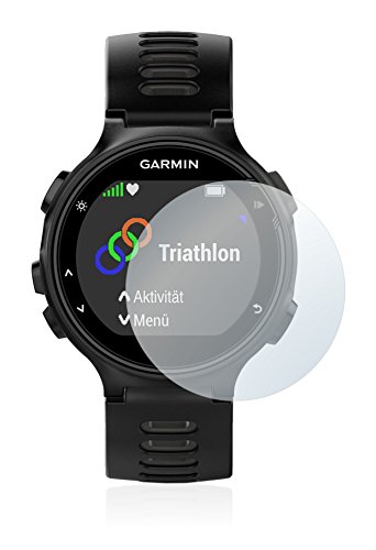 savvies Cristal Templado Compatible con Garmin Forerunner 735XT Protector Pantalla Vidrio Proteccion 9H Pelicula Anti-Huellas