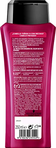 Schwarzkopf Gliss - Ultimate Color Champú para cabello teñido - 3 unidades de 250 ml