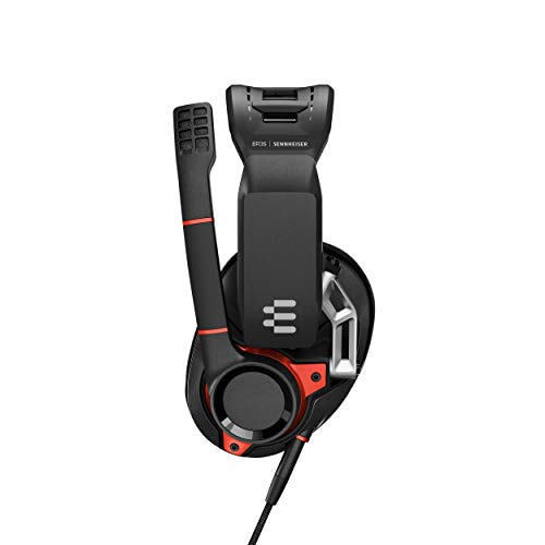 Sennheiser GSP 600 - Auriculares Cerrados para Juegos Profesionales, Color Negro y Rojo