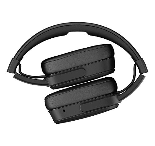 Skullcandy Crusher Over-Ear Bluetooth, Auriculares Inalámbricos con Micrófono, Espuma Viscoelástica con Aislamiento de Ruido, Estéreo Ajustable, Batería con 40h de Duración, Negro