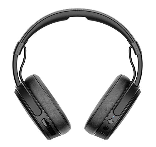 Skullcandy Crusher Over-Ear Bluetooth, Auriculares Inalámbricos con Micrófono, Espuma Viscoelástica con Aislamiento de Ruido, Estéreo Ajustable, Batería con 40h de Duración, Negro