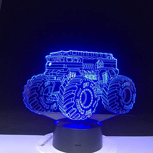 Solo 1 pieza Empresa Cosas Regalos Vehículo Coche 3D Lámpara de mesa Led Botón táctil Usb Vehículo Luces nocturnas Niños Dormitorio Decoración Cambio