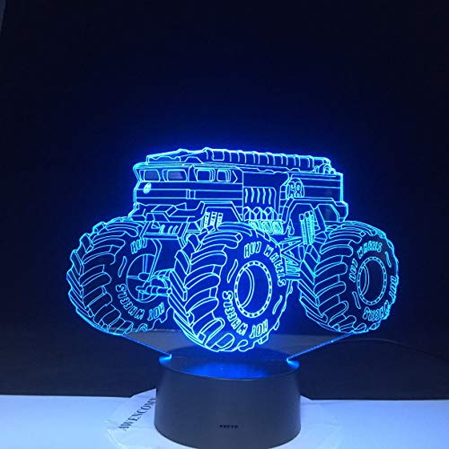 Solo 1 pieza Empresa Cosas Regalos Vehículo Coche 3D Lámpara de mesa Led Botón táctil Usb Vehículo Luces nocturnas Niños Dormitorio Decoración Cambio