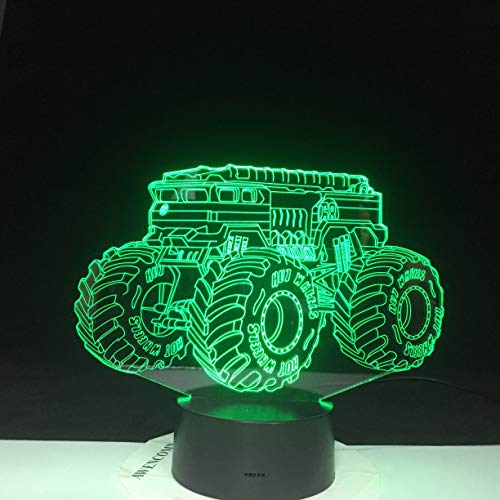 Solo 1 pieza Empresa Cosas Regalos Vehículo Coche 3D Lámpara de mesa Led Botón táctil Usb Vehículo Luces nocturnas Niños Dormitorio Decoración Cambio