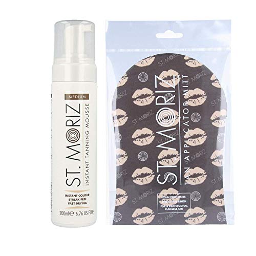 ST MORIZ instantánea autobronceadora Mousse Medium 200 ml & ST MORIZ Bronceado Mitt