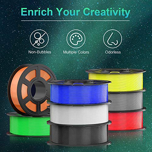 SUNLU PLA+ Filament 1.75mm for 3D Printer & 3D Pens, 1KG (2.2LBS) PLA+ 3D Printer Filament Tolerance Accuracy +/- 0.02 mm, Orange