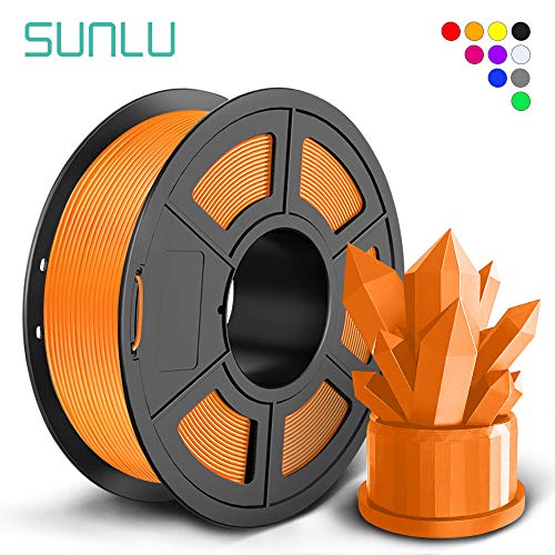 SUNLU PLA+ Filament 1.75mm for 3D Printer & 3D Pens, 1KG (2.2LBS) PLA+ 3D Printer Filament Tolerance Accuracy +/- 0.02 mm, Orange