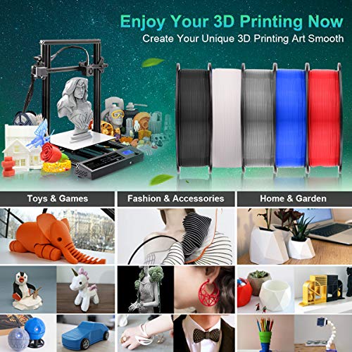 SUNLU PLA+ Filament 1.75mm for 3D Printer & 3D Pens, 1KG (2.2LBS) PLA+ 3D Printer Filament Tolerance Accuracy +/- 0.02 mm, Orange