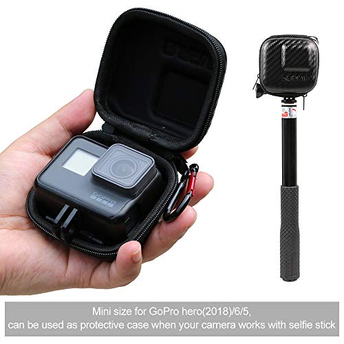 SUREWO Estuche de Transporte Resistente al Agua Compatible con GoPro Hero 7 / (2018) / 6/5 Black, Session 5/4, Hero 3 +, dji Osmo Action, AKASO/Campark/YI Action Camera y más (Mini)