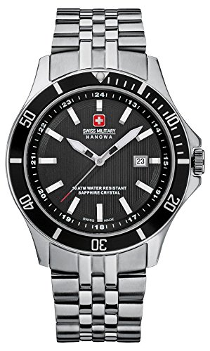 Swiss Military 06-5161.7.04.007 - Reloj analógico de Cuarzo para Hombre con Correa de Acero Inoxidable, Color Plateado