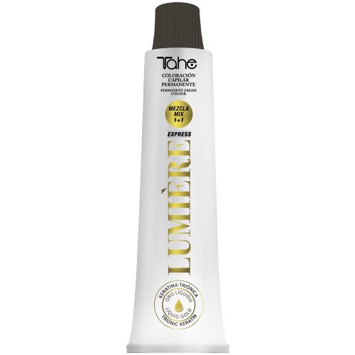 Tahe Lumière ExpressTinte de Pelo Profesional Coloración de Cabello Permanente Tinte Tono 9.1 Rubio Muy Claro Ceniza, 100 ml