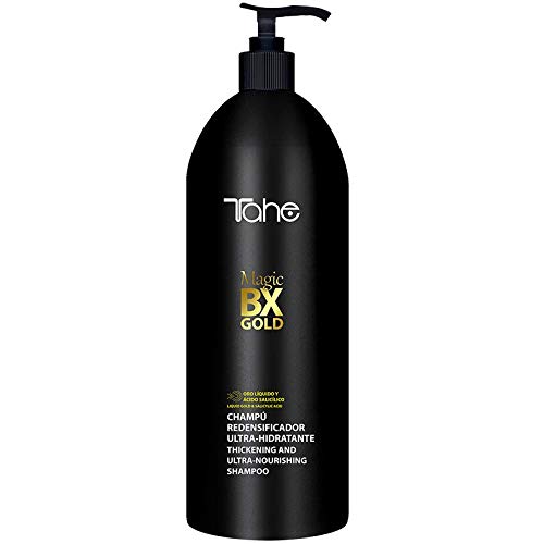 Tahe Magic BX Gold Champú Redensificador/Champú Ultrahidratante con Oro Líquido y Ácido Salicílico, 1000 ml