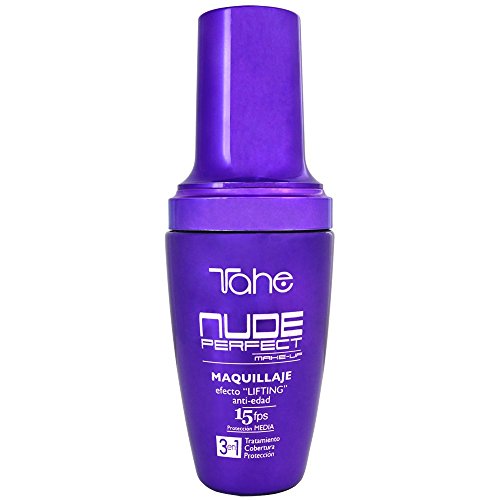 Tahe Nude Perfect Maquillaje/Base de Maquillaje Profesional, Efecto Lifting, Cobertura Alta, F.P.S 15, Nº 42, 40 ml