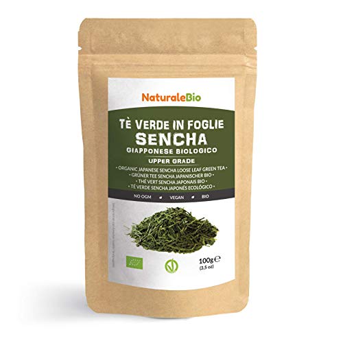 Té verde Sencha Japonés Orgánico [ Upper grade ] de 100g. 100% Bio, Natural y Puro, Té verde en hojas de la primera cosecha, cultivado en Japón. Organic Japanese Sencha Green Tea. NaturaleBio