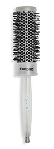 Termix C·Ramic Cepillo de pelo redondo Ø32 transparente-Con tecnología cerámica que aporta un brillo extra al cabello y evita el encrespamiento- Disponible en 8 diámetros y en formato Pack.