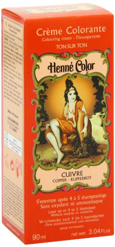 Tinte de henna para el cabello, color rojo intenso, 90 ml, de Henne Color