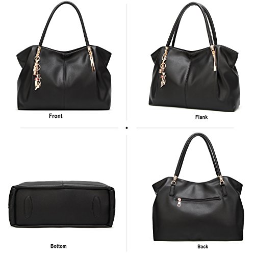 Tisdaini Bolsos de Mano Mujer Bolsos Bandolera Moda Gran Capacidad Cuero Suave Bolsos Totes Shoppers y Bolsos de Hombro