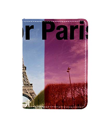 TIZORAX Pray-for-Paris-France - Funda de Piel para Pasaporte