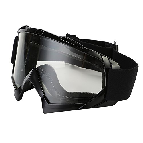 TKOOFN Gafas Moto Motocross A Prueba de Viento A Prueba de Polvo Lentes, Lente de Carretera Para Esquí Al Aire Libre Ciclismo Lente Multicolores Banda Negro