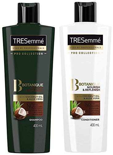 Tresemme Botanique Champú y acondicionador Set Nutre & Reabastece 400 ml cada uno sin tintes sin parabenos de silicona