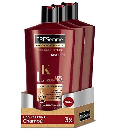 TRESemmé Champú Liso Keratina - Paquete de 3 x 700 ml - Total: 2100 ml