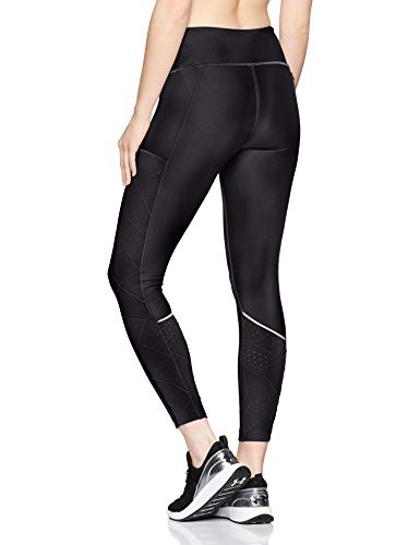 Under Armour Armour Fly Fast Raised Thread Crop Pantalones para Deporte, Mujer, Negro (Black/Black/Reflective 001), XS