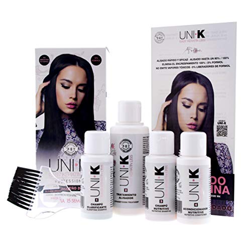 UNI.K Keratin Liss By AGV Kit - Pack Alisado Brasileño con Keratina (Queratina) Profesional sin Formol