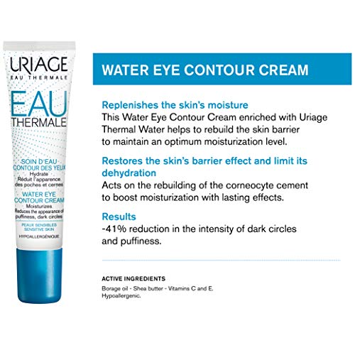 Uriage Eau Thermale agua crema contorno de ojos para la piel sensible, 15 ml