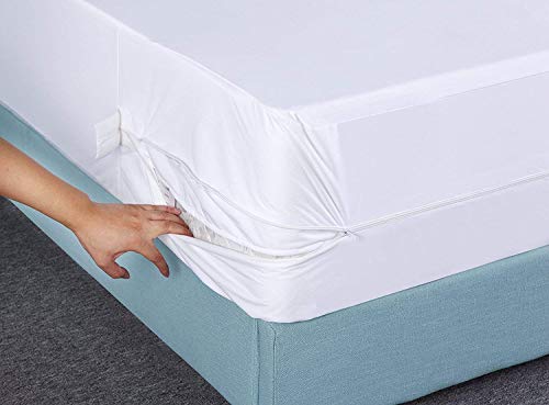 Utopia Bedding Funda de colchón Impermeable con Cremallera - Protección contra líquidos, Insectos y ácaros del Polvo (90 x 190 cm)