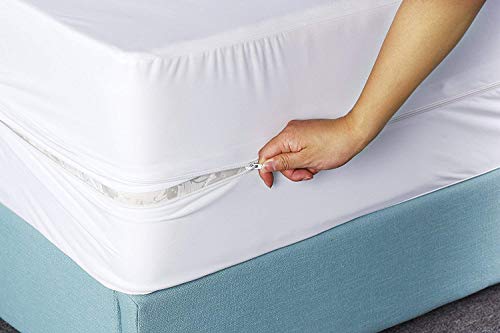 Utopia Bedding Funda de colchón Impermeable con Cremallera - Protección contra líquidos, Insectos y ácaros del Polvo (90 x 190 cm)