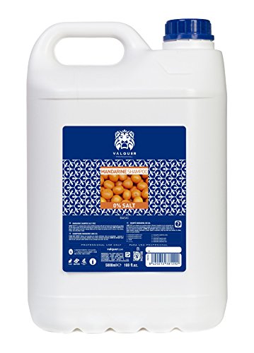 Valquer Profesional Champú soso de Mandarina Sin Sal, con pro-vitamina B5. Champú profesional para peluquerías. Champú garrafa - 5000 ml