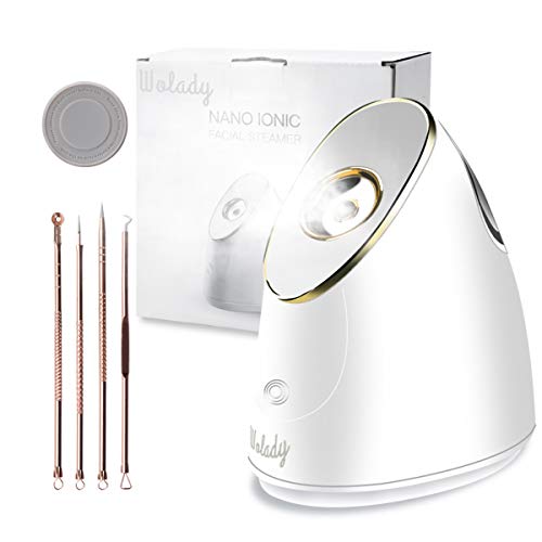 Vaporizador Facial Profesional Sauna Facial Vaporizador Wolady 100ML Mayor Capacidad Menor Tamaño Spa Facial Vapor Térmico Nano Spray Ionic Humidifier Piel Hidratante Limpieza Profunda Facial Steamer